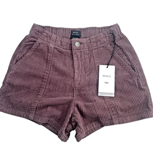 RVCA Daylight Women’s Corduroy Shorts, Size XS, UK 6, Raisin, RRP £60 - Picture 1 of 17