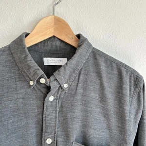 Everlane Cordhemd Herren M grau Button Down Langarm klassisch Preppy - Bild 1 von 8