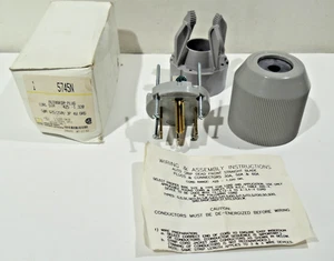 Arrow Hart 5745N Auto Grip Plug 50 A 125/250V 3P 4W - Picture 1 of 4