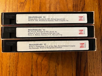 Novell BrainShare 92 conferencias magistrales sobre VHS incluyendo Steve Jobs presentando NeXT Foto 1 de 3