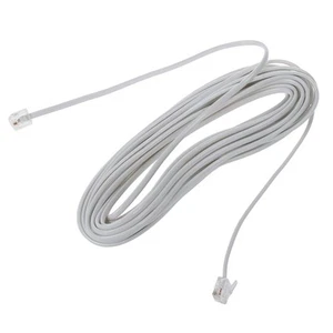 9M 30ft RJ11 6P2C Modular Telephone Phone Cables Wire White T2W96955 - Picture 1 of 4