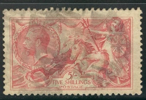 ENG_56 - INGLATERRA. Juego 5 Schil de 1913 "BRITANNIA OVER WAVE". Usado. Scott 174 - Imagen 1 de 1