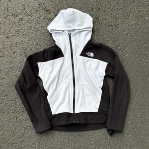 White & Black Northface Zip Up Size kids M - Picture 1 of 4