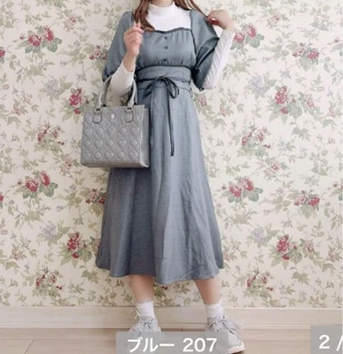 Vestido Maki Melume Shimamura Aoki Misako Colaboración Gris Lolita Moda Japonesa Foto 1 de 4