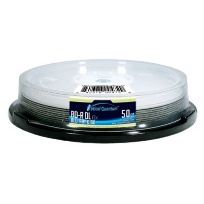 10 Optical Quantum 6x 50GB BD-R DL Double Layer Logo Blu-ray Disc OQBDRDL06LT-10 - Image 1 of 2