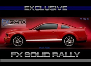 2005 - 2009 Ford Mustang Solid Factory Style Rally Side Rocker Stripe Stripes - Picture 1 of 3