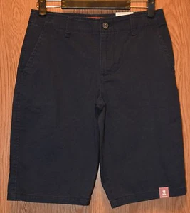 Boys Navy Blue Arizona Jean Co Flat Front Chino Shorts Size 18 Regular NWT NEW - Picture 1 of 2