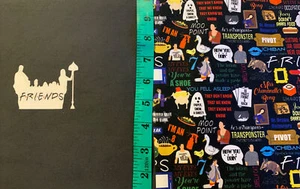 Friends inspiriert Panel 100 % Baumwolle gewebt Größe 9,5 x 18 - Bild 1 von 3