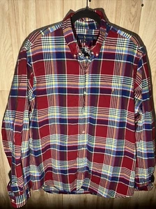 Polo Ralph Lauren Herren Hemd XL Patch kariert mehrfarbig Button Down Langarm - Bild 1 von 7