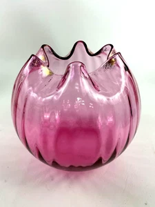 Antique Victorian amethyst glass rose bowl c.1880-90s - Picture 1 of 6