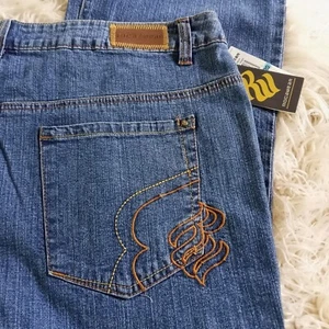 Vintage ROCAWEAR Jeans NWT 1990s Blue Denim NOS Hip Hop Streetwear SZ 20 NEW - Picture 1 of 8