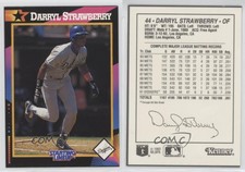 1992 Starting Lineup Cards Black Back Sheet Hand Cut Singles Darryl Strawberry