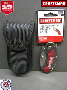 Craftsman Folding Lockback 2-1/4" Utility Knife w/ Hardcase Sheath 38000 - Picture 1 of 5