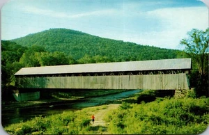 Postcard North Blenheim New York Blenheim Covered Bridge Schaharie Creek Vintage - Picture 1 of 2
