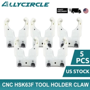 Paquete de 5 abrazaderas de soporte de herramientas HSK63F para horquilla de base de garra de enrutador CNC para ATC - Imagen 1 de 11