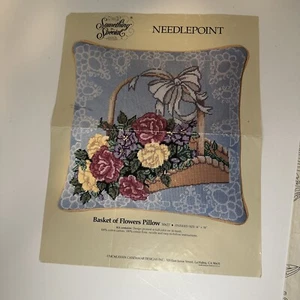 Something Special Needlepoint Basket of Flowers Pillow Pattern Only - Picture 1 of 5
