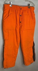 Walls Blizzard Pruf Insulated Pants Men's Large Short Blaze Orange Outdoor - Picture 1 of 14