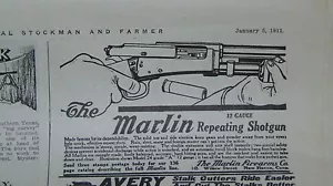1911 MARLIN REPEATING SHOTGUN AND OTHER ADVERTISING - Picture 1 of 8