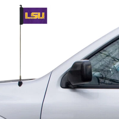 LSU Tigers Antenna Flag NEW! Free Shipping 2 Sided 4x5 Inches - Image 1 of 4