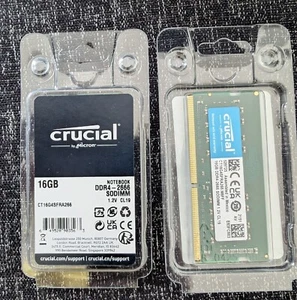 Crucial 16 Go (1x16 Go) PC4-21300 DDR4-2666 SO-DIMM Mémoire - CT16G4SFRA266 - Afbeelding 1 van 1