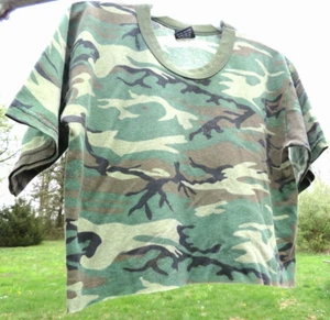 Camiseta Vintage ROTHCO Camuflaje Corte Hecha en EE. UU. L - Imagen 1 de 11