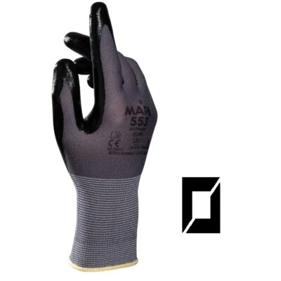 MAPA Montagehandschuhe ULTRANE 553 Nitril Nylonhandschuhe Arbeitshandschuhe - Bild 1 von 2