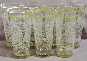 7 Vtg Reusable Besseys Grape Jelly Jar Glass Drink Tumbler 6.25"  Exc Used Cond! - Picture 1 of 6