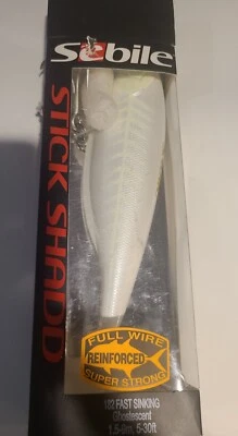SEBILE STICK SHADD 182 Sinking 7 1/8" 4 3/4oz Striper Lure GHOSTESCENT - Image 1 of 4