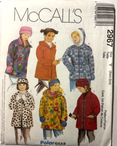 Girl's Coat Jacket Sewing Pattern Size 3-4 5-6 Child McCall's 2967 Uncut NEW - Picture 1 of 2