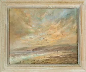 Steve Slimm (geb.1953) Atmosphärisches Öl an Bord. Ein Küstenspaziergang. Cornish Art - Bild 1 von 3