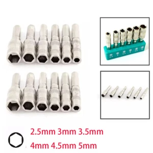 12PC Hex 4mm Screwdriver Socket Bits 2.5mm 3mm 3.5mm 4mm 4.5mm 5mm for system 4 - Picture 1 of 8