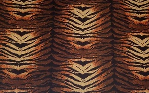 FLEECE FLANNEL TIGER STRIPE ORANGE BLACK ANIMAL CRAFT MULTIUSE FABRIC BY YARD - Picture 1 of 5