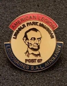 American Legion Lincoln Park Michigan Post 67 USA President Lapel Pin - SP1 - Picture 1 of 4