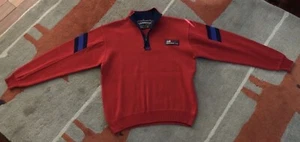 Vintage Obermeyer Sport Red 1/2 Zip Sweater Mens XL 43" Chest - Picture 1 of 10
