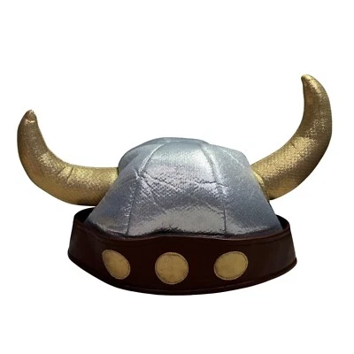 Gymboree Valiente Sombrero Vikingo Halloween Disfraz Accesorio M/L 7-12 Niño Plateado 2014 Foto 1 de 4