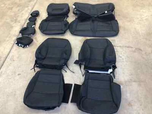 FACTORY OEM REPLACEMENT CLOTH SEAT COVERS BLACK 2023 FORD F150 SUPER CREW - Picture 1 of 11
