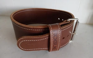 Cinturón de levantamiento de pesas Rogue Ohio cuero marrón 41" x 4" talla M 26-33 pulgadas - Imagen 1 de 7