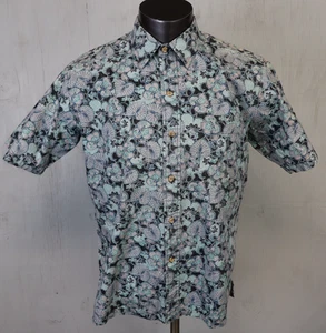 Ono Liberty House Hawaiihemd Knopfleiste L blau Paisley Blumen mehrfarbig - Bild 1 von 7