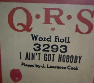 QRS player piano Word roll 3293 I ain’t got nobody - Picture 1 of 3