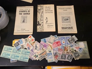 Small Collection of Mostly 1950's Stamps And Catalogs - Some Blocks Included - Picture 1 of 3