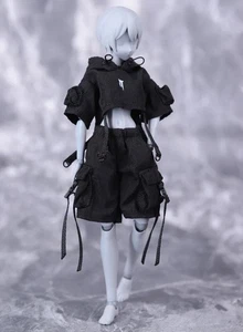 1/12 Scale Female Soldiers Cyberpunk Cargo Shorts&Functional Tops Clothes Suits - Picture 1 of 4