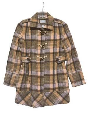 Abrigo de Lona Mezcla de Lana Y2K dELIA M Chaquetón Cuadros Palanca Academia Cápsula de Cabina Foto 1 de 4