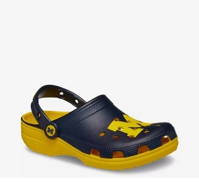 UNIVERSITY Of MICHIGAN Crocs,  Size 10 W, Men 8 - Image 1 of 4