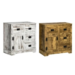 HOMCOM Mueble de Cocina, Armario de Almacenaje con 4 Cajones y Un Armario - Imagen 1 de 23