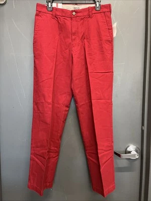 NWT Izod Straight Fit Dress Pants Slacks Red 32x32 - Image 1 of 4