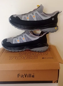 FitVille Men's Low-Top LugMax Hiking Walking Shoes V5 UK 13 WIDE EU: 49 New - Picture 1 of 13