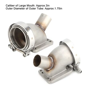 Ι 3in V Band 90 Degree T3/T4 Turbo Elbow Adapter With Flange And Clamp - Picture 1 of 9