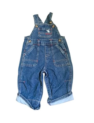 Mono vaquero azul vaquero Faded Glory Baby Moose de la década de 2000 talla 3/6 meses Foto 1 de 4