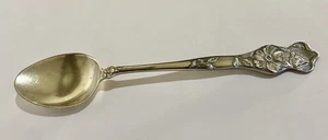 Antico cucchiaio P&B 1900-1920 argento sterling 5 1/8 pollici disegno floreale - Foto 1 di 7