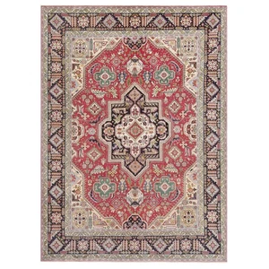 Alfombra persa anudada a mano Tabriz 329x240 cm Orient Wolle Carpet Rug roja - Imagen 1 de 13